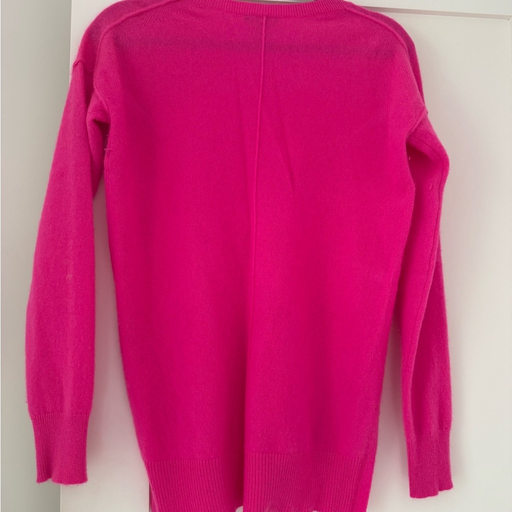 Aqua Cashmere Vibrant Pink Sweater
